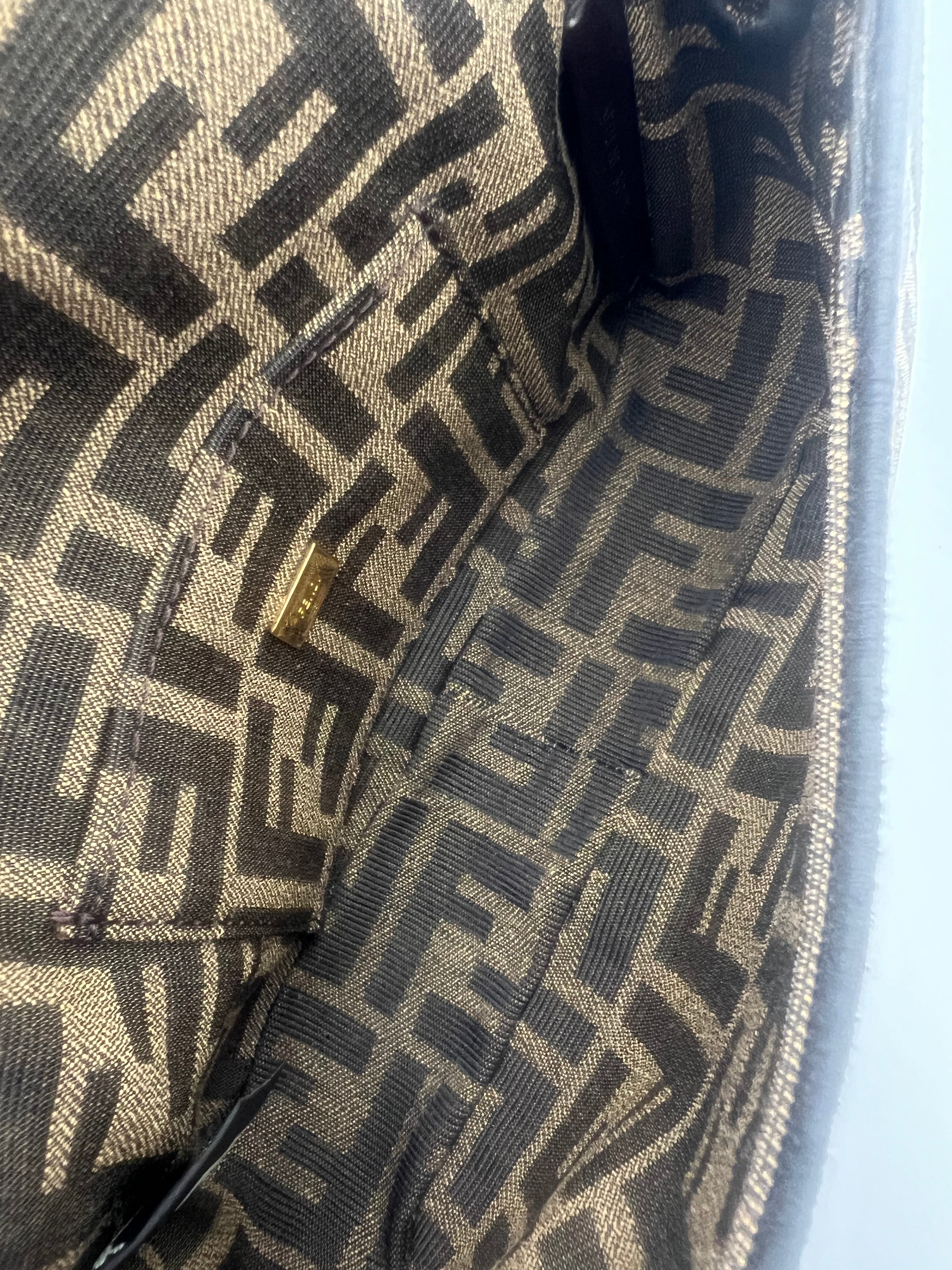 Fendi Fabric Jacquard FF 1974 Mini Baguette